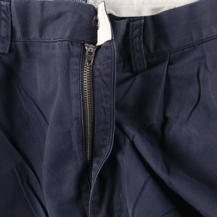 Ralph Lauren POLO by Ralph Lauren HAMMOND PANT, two-pleat chino pants, men's w36 equivalent cotton navy blue type Vintage Second Hand