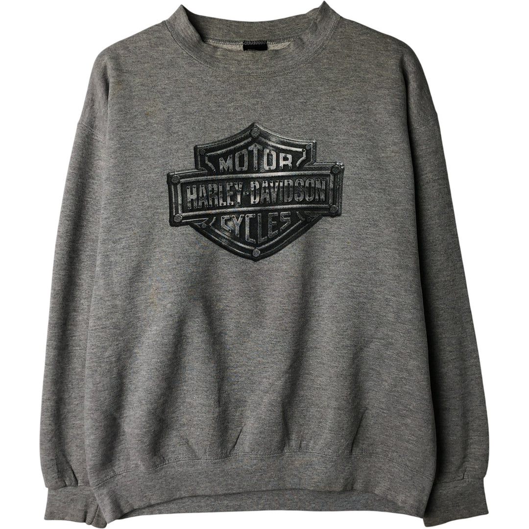 90'S Harley Davidson Advertising Sweatshirt, Made in USA, Men's L, Vintage cotton gray type Vintage Second Hand