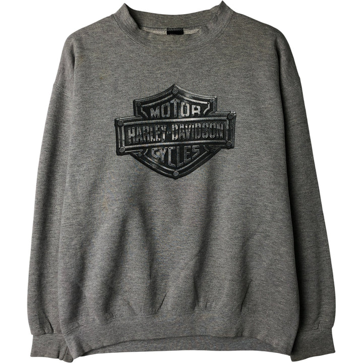 90'S Harley Davidson Advertising Sweatshirt, Made in USA, Men's L, Vintage cotton gray type Vintage Second Hand