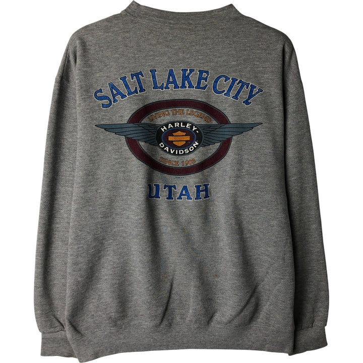 90'S Harley Davidson Advertising Sweatshirt, Made in USA, Men's L, Vintage cotton gray type Vintage Second Hand