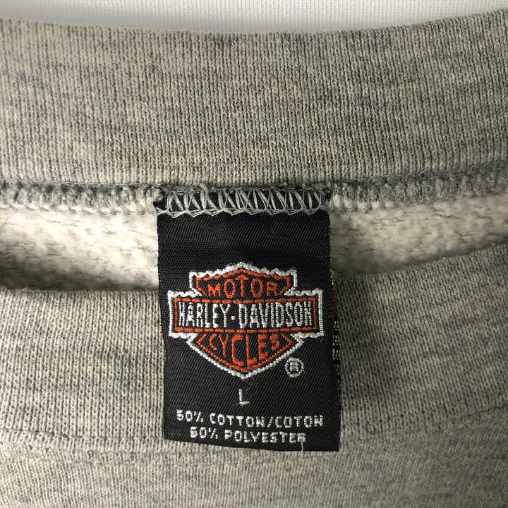 90'S Harley Davidson Advertising Sweatshirt, Made in USA, Men's L, Vintage cotton gray type Vintage Second Hand