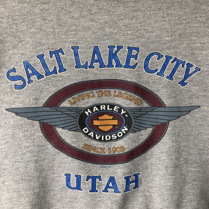 90'S Harley Davidson Advertising Sweatshirt, Made in USA, Men's L, Vintage cotton gray type Vintage Second Hand