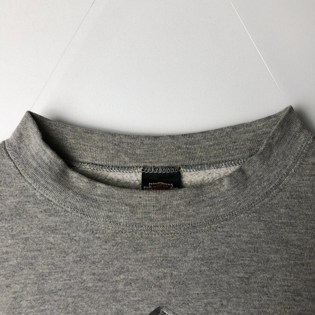 90'S Harley Davidson Advertising Sweatshirt, Made in USA, Men's L, Vintage cotton gray type Vintage Second Hand