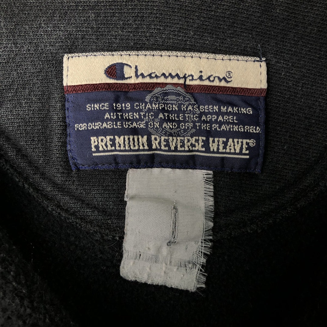00'S Champion Premium Reverse Weave College Sweat Pullover Hoodie Men's XL unclear black type Vintage Second Hand