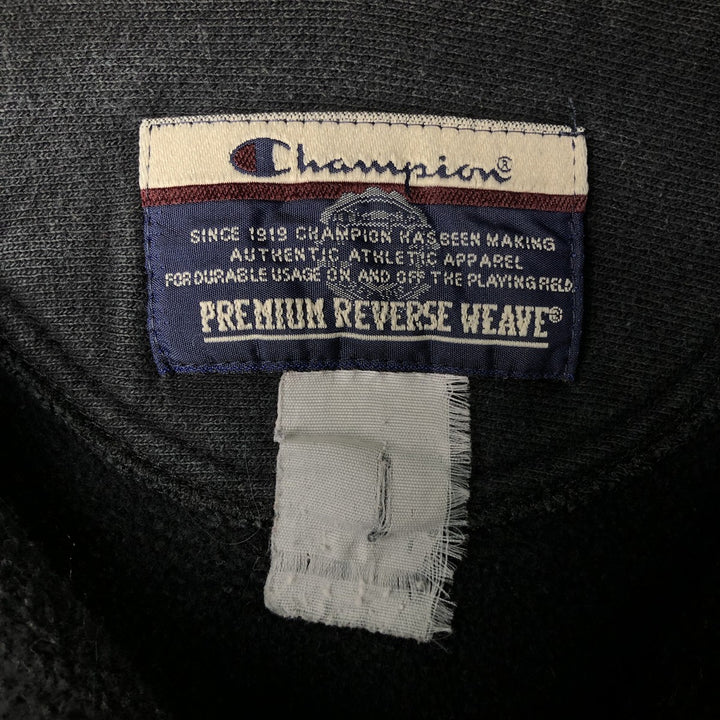 00'S Champion Premium Reverse Weave College Sweat Pullover Hoodie Men's XL unclear black type Vintage Second Hand