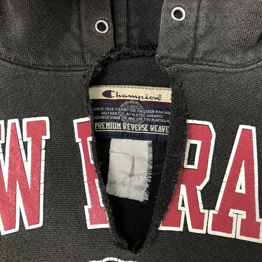 00'S Champion Premium Reverse Weave College Sweat Pullover Hoodie Men's XL unclear black type Vintage Second Hand