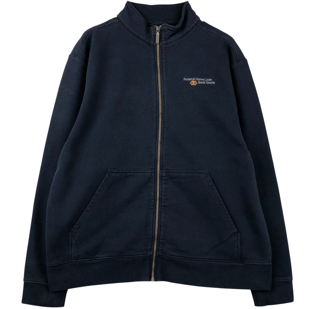 Vintage LLBean Advertising Full-Zip Sweatshirt from the 90'S and 00s, Men's Size L cotton navy blue type Vintage Second Hand