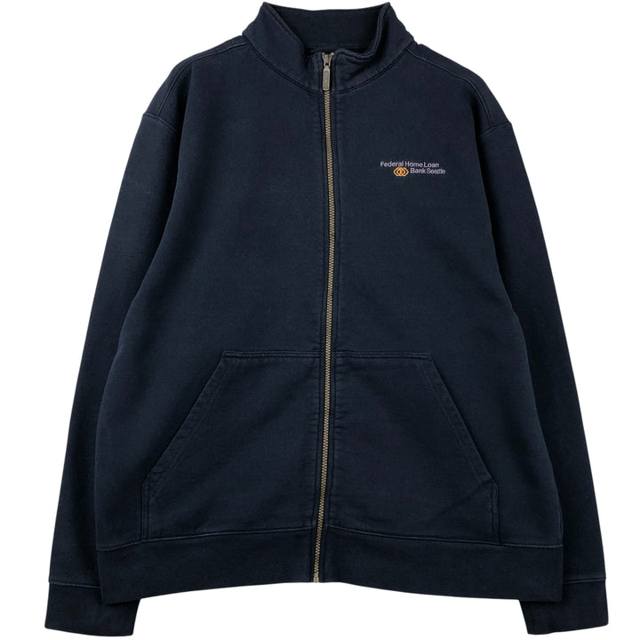 Vintage LLBean Advertising Full-Zip Sweatshirt from the 90'S and 00s, Men's Size L cotton navy blue type Vintage Second Hand