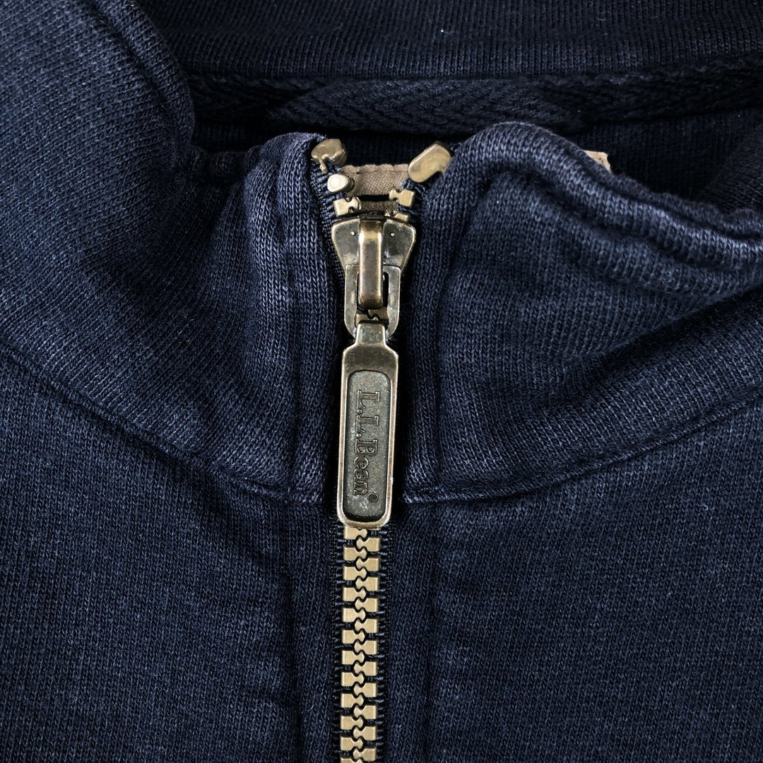 Vintage LLBean Advertising Full-Zip Sweatshirt from the 90'S and 00s, Men's Size L cotton navy blue type Vintage Second Hand
