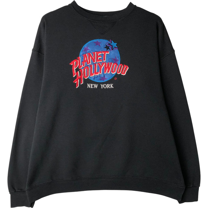 90'S Planet Hollywood Advertising Sweatshirt, Made in USA, Men's XL, Vintage cotton black type Vintage Second Hand