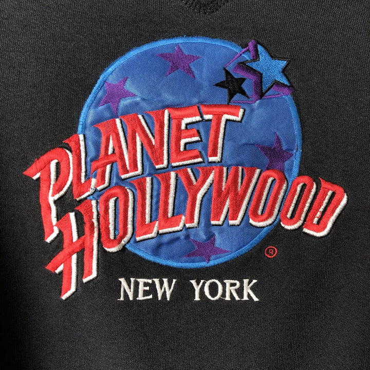 90'S Planet Hollywood Advertising Sweatshirt, Made in USA, Men's XL, Vintage cotton black type Vintage Second Hand