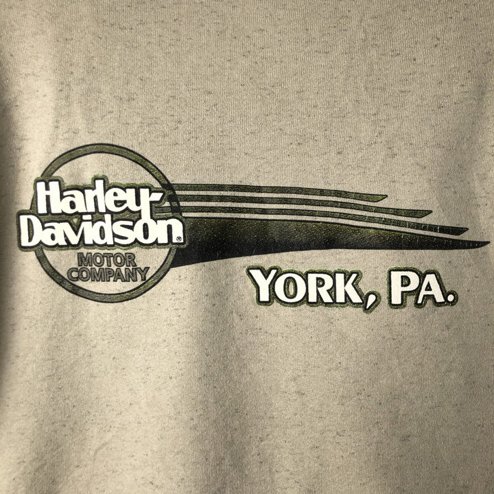 Harley-Davidson Advertising Sweatshirt, Made in USA, Men's Size L cotton beige type brown Vintage Second Hand