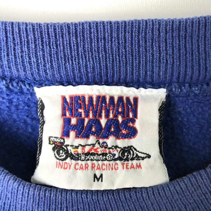 Vintage 90'S Newman Haas printed sweatshirt, Made in USA, Men's Size L cotton blue type Vintage Second Hand
