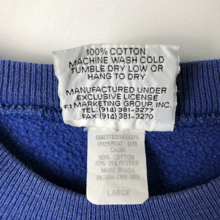 Vintage 90'S Newman Haas printed sweatshirt, Made in USA, Men's Size L cotton blue type Vintage Second Hand