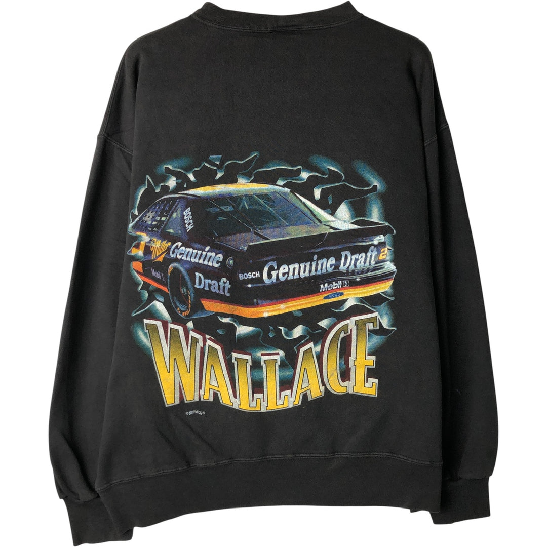 Vintage 90'S NUTMEG Advertising Sweatshirt, Made in USA, Men's Size L cotton black type Vintage Second Hand