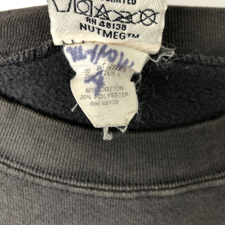 Vintage 90'S NUTMEG Advertising Sweatshirt, Made in USA, Men's Size L cotton black type Vintage Second Hand