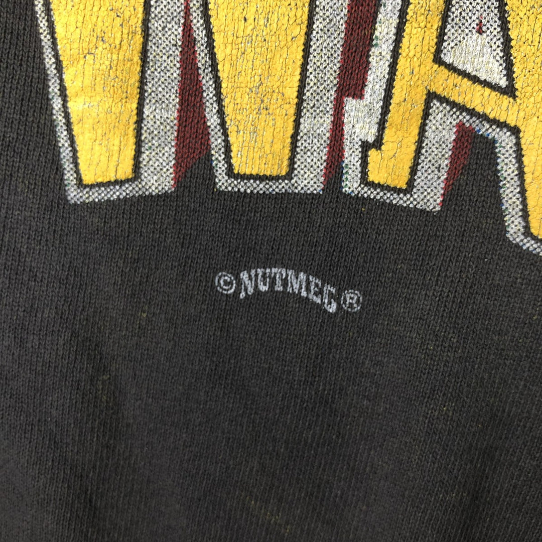 Vintage 90'S NUTMEG Advertising Sweatshirt, Made in USA, Men's Size L cotton black type Vintage Second Hand