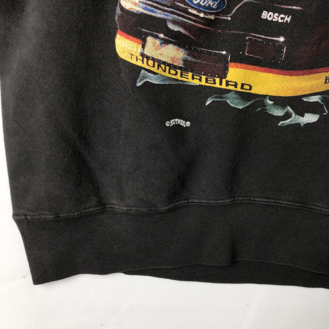 Vintage 90'S NUTMEG Advertising Sweatshirt, Made in USA, Men's Size L cotton black type Vintage Second Hand