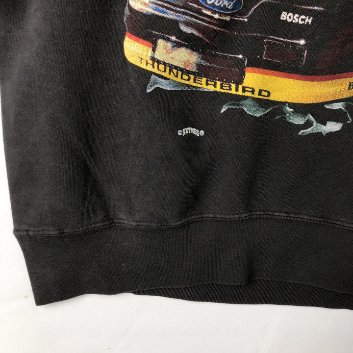 Vintage 90'S NUTMEG Advertising Sweatshirt, Made in USA, Men's Size L cotton black type Vintage Second Hand