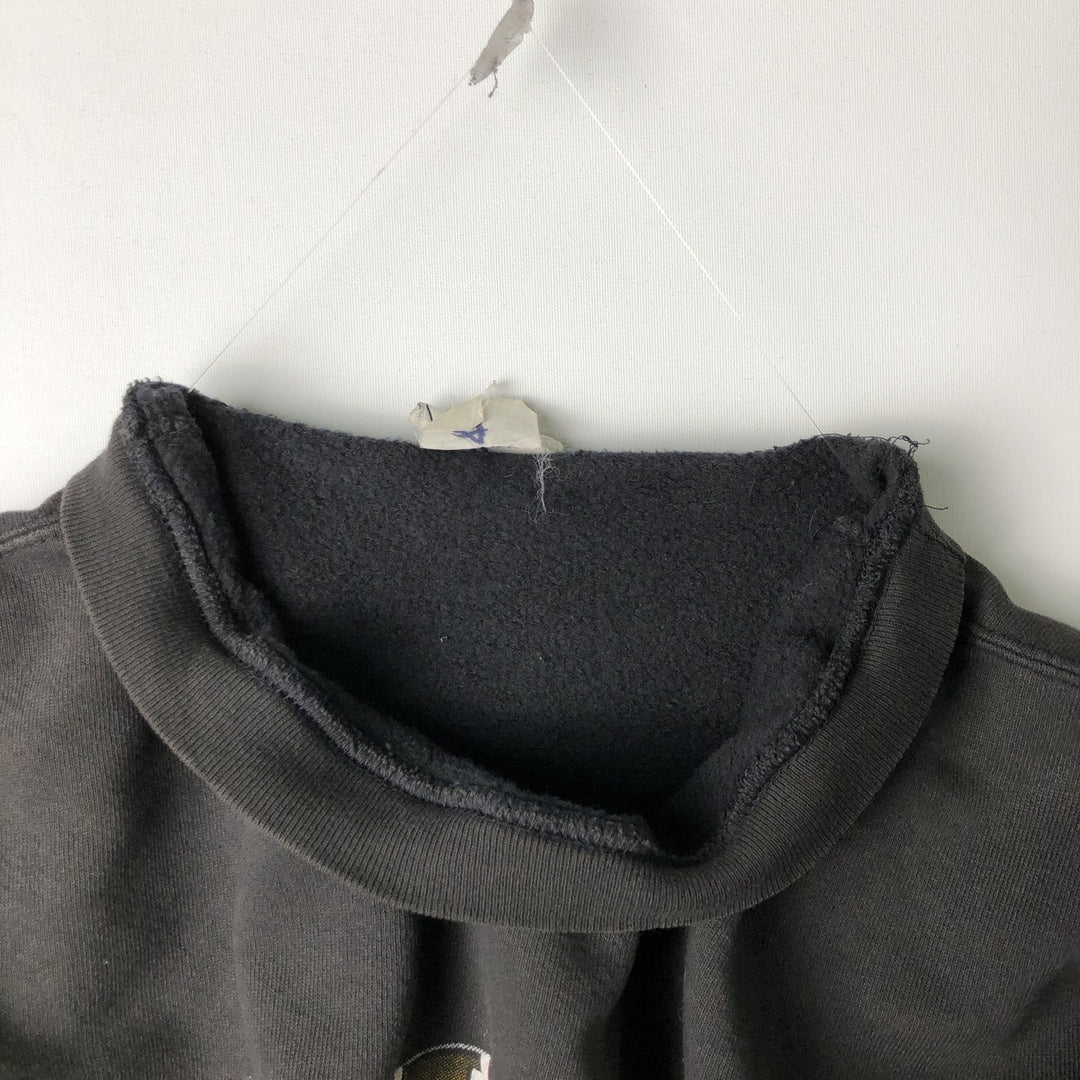 Vintage 90'S NUTMEG Advertising Sweatshirt, Made in USA, Men's Size L cotton black type Vintage Second Hand