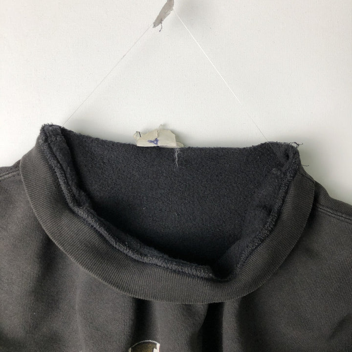 Vintage 90'S NUTMEG Advertising Sweatshirt, Made in USA, Men's Size L cotton black type Vintage Second Hand