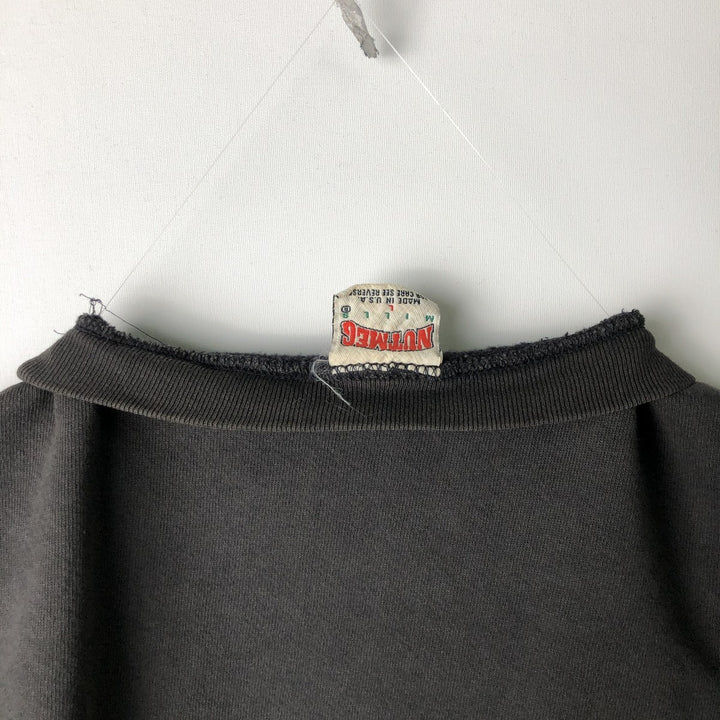 Vintage 90'S NUTMEG Advertising Sweatshirt, Made in USA, Men's Size L cotton black type Vintage Second Hand