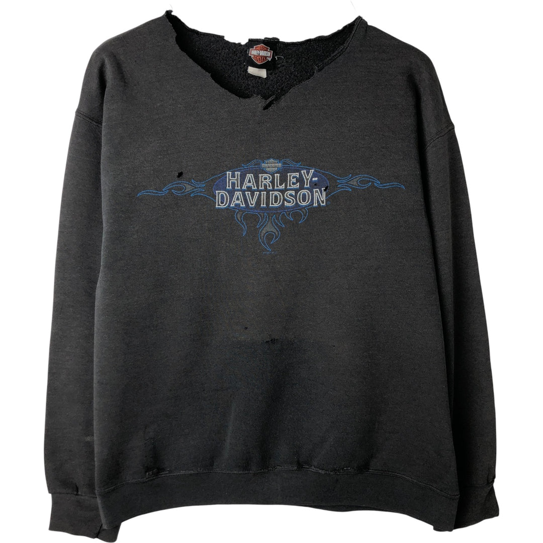 90'S Harley-Davidson Advertising Sweatshirt, Men's Size L cotton black type Vintage Second Hand