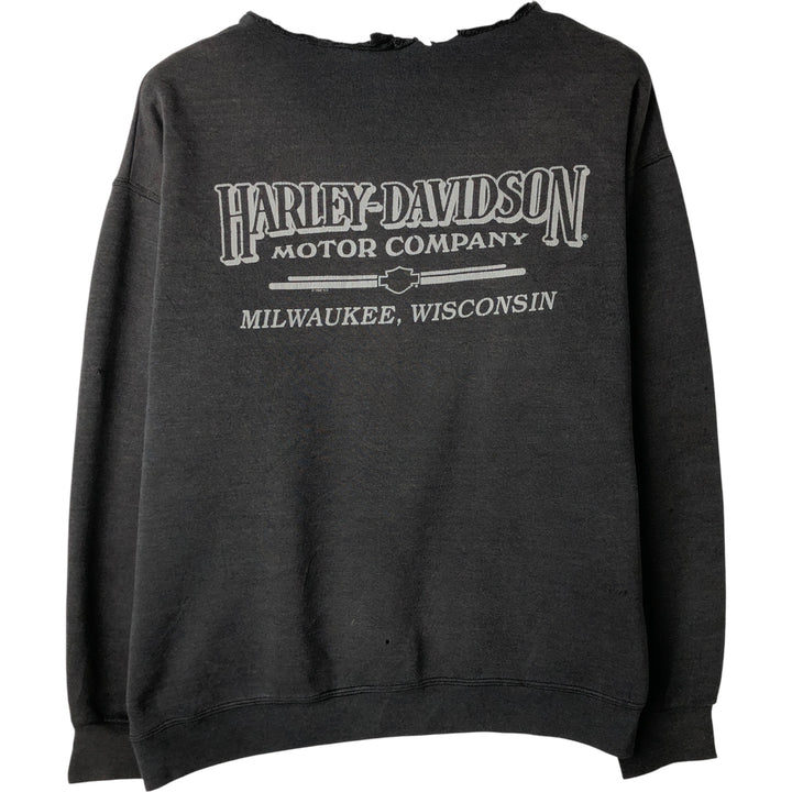 90'S Harley-Davidson Advertising Sweatshirt, Men's Size L cotton black type Vintage Second Hand