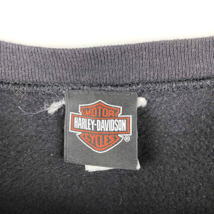 2000'S Harley-Davidson Eagle Pattern Advertising Sweatshirt, Men's Size L unclear black type Vintage Second Hand