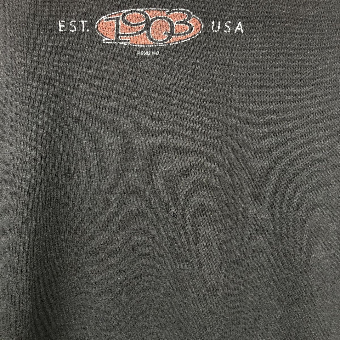 2000'S Harley-Davidson Eagle Pattern Stars and Stripes Advertising Sweatshirt, Men's Size L unclear black type Vintage Second Hand