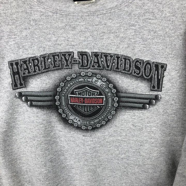 2000'S Harley-Davidson Advertising Sweatshirt, Made in USA, Men's Size XL cotton gray type Vintage Second Hand