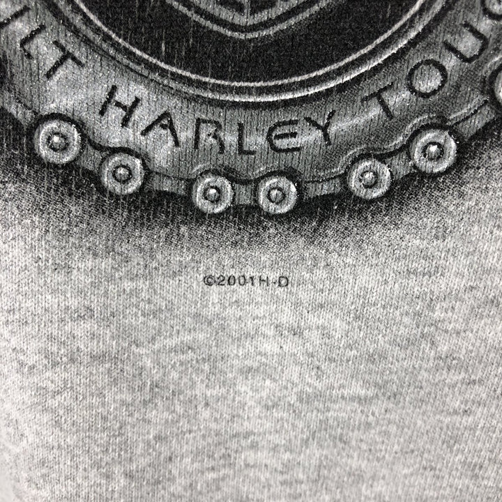 2000'S Harley-Davidson Advertising Sweatshirt, Made in USA, Men's Size XL cotton gray type Vintage Second Hand