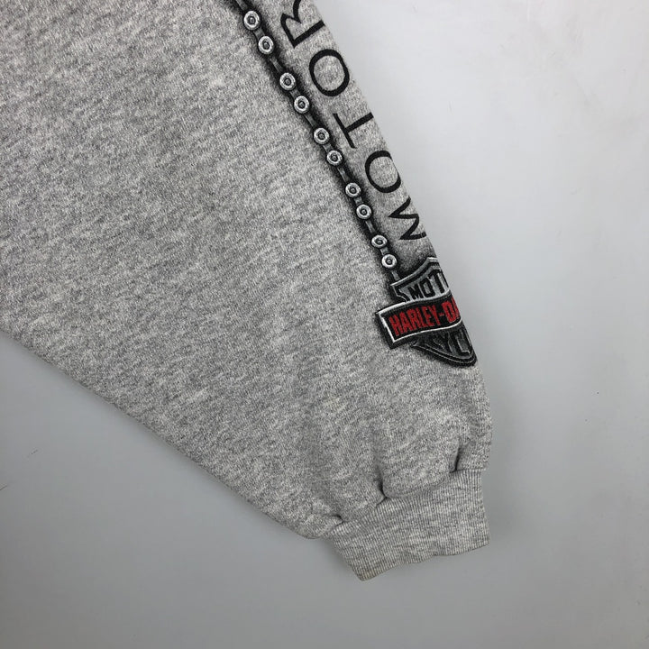 2000'S Harley-Davidson Advertising Sweatshirt, Made in USA, Men's Size XL cotton gray type Vintage Second Hand