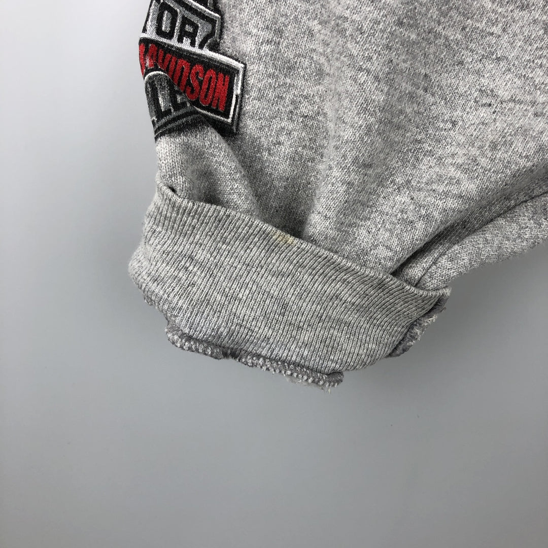 2000'S Harley-Davidson Advertising Sweatshirt, Made in USA, Men's Size XL cotton gray type Vintage Second Hand