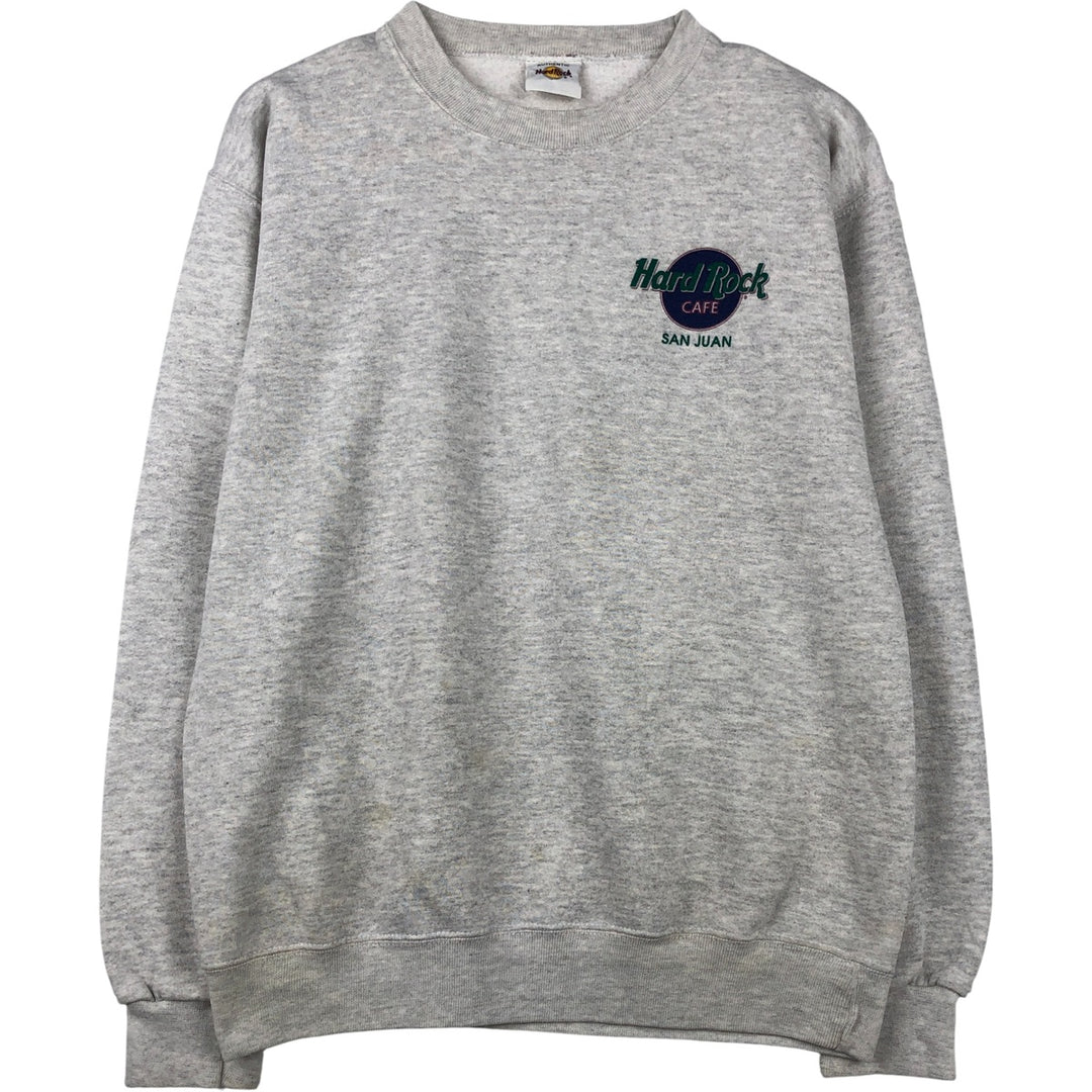 HARD ROCK CAFE Advertising Sweatshirt, Men's Size L polyester gray type Vintage Second Hand