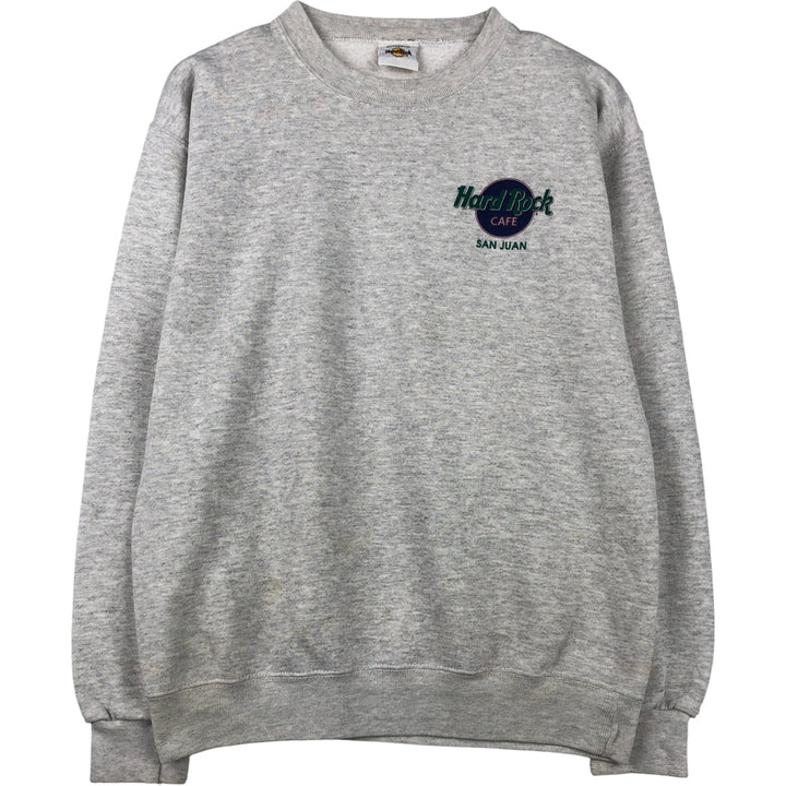 HARD ROCK CAFE Advertising Sweatshirt, Men's Size L polyester gray type Vintage Second Hand