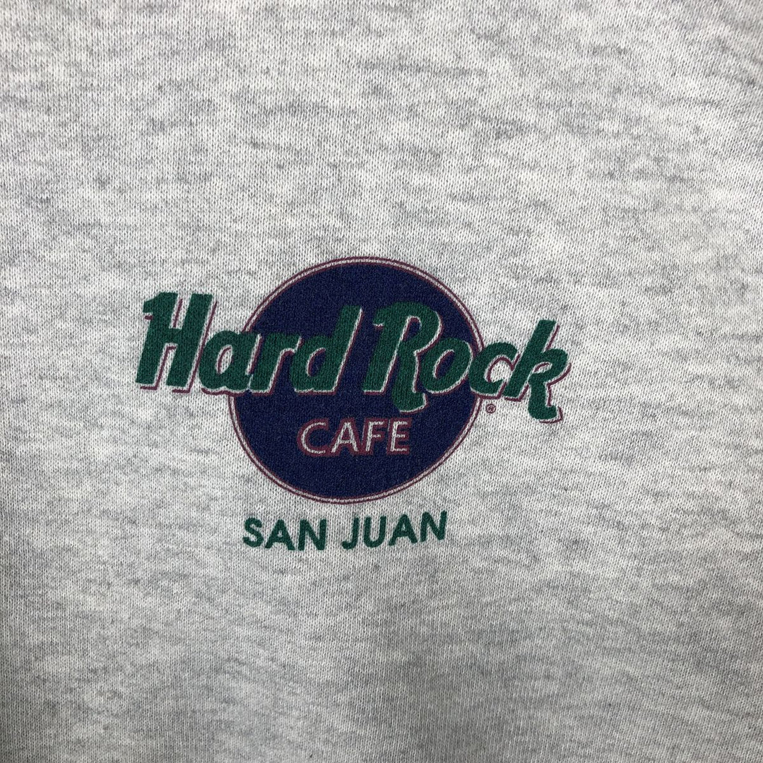 HARD ROCK CAFE Advertising Sweatshirt, Men's Size L polyester gray type Vintage Second Hand