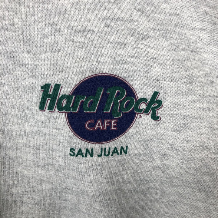 HARD ROCK CAFE Advertising Sweatshirt, Men's Size L polyester gray type Vintage Second Hand