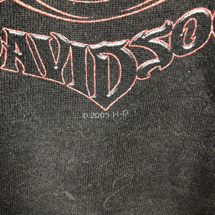 2000'S Harley-Davidson Eagle Pattern Tribal Advertising Sweatshirt, Men's Size XL unclear black type Vintage Second Hand