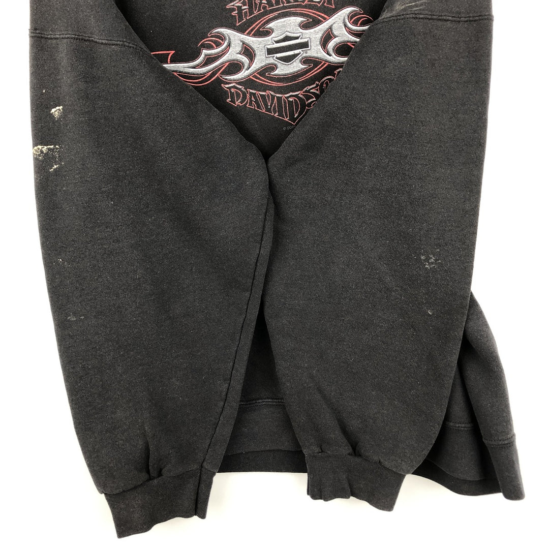 2000'S Harley-Davidson Eagle Pattern Tribal Advertising Sweatshirt, Men's Size XL unclear black type Vintage Second Hand