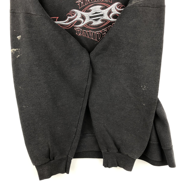 2000'S Harley-Davidson Eagle Pattern Tribal Advertising Sweatshirt, Men's Size XL unclear black type Vintage Second Hand