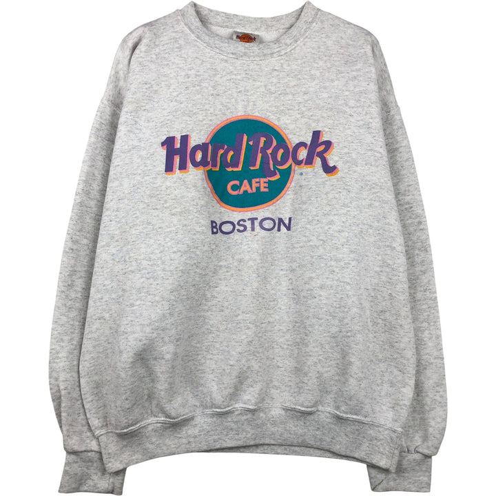 90'S Hard Rock Cafe Advertising Sweatshirt, Made in USA, Men's L, Vintage polyester white type Vintage Second Hand