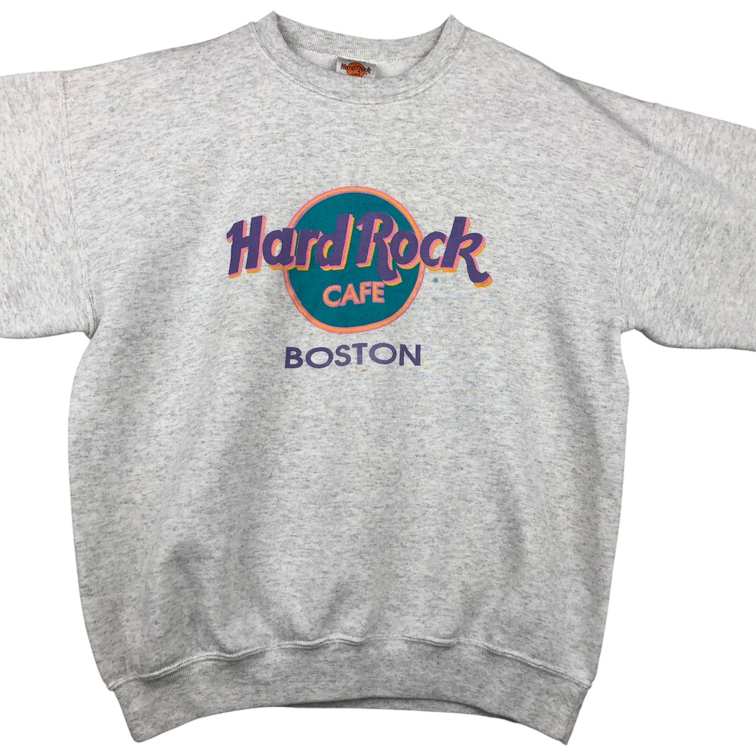 90'S Hard Rock Cafe Advertising Sweatshirt, Made in USA, Men's L, Vintage polyester white type Vintage Second Hand