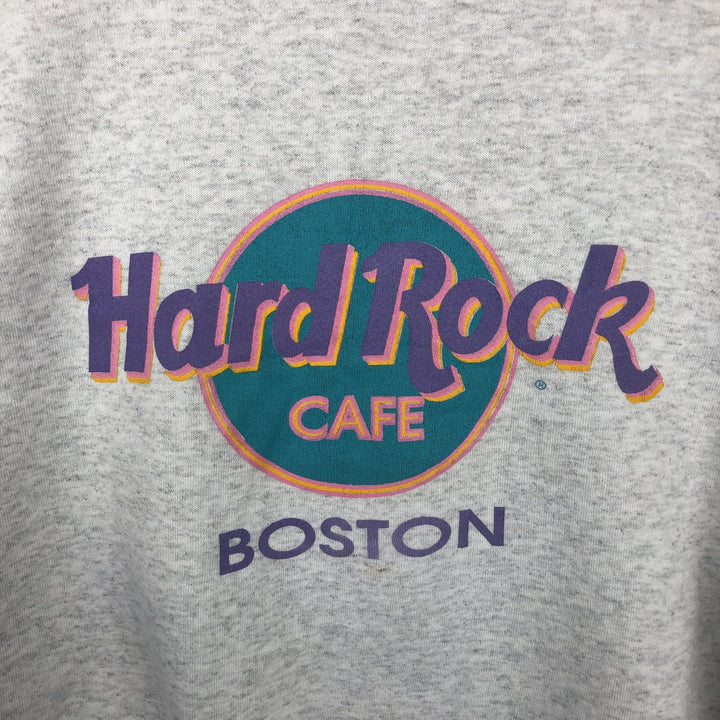 90'S Hard Rock Cafe Advertising Sweatshirt, Made in USA, Men's L, Vintage polyester white type Vintage Second Hand