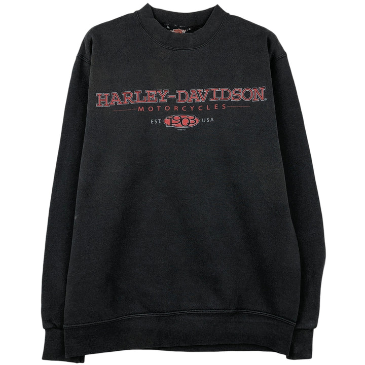 2000'S Harley-Davidson Advertising Sweatshirt, Men's Size Small unclear black type Vintage Second Hand