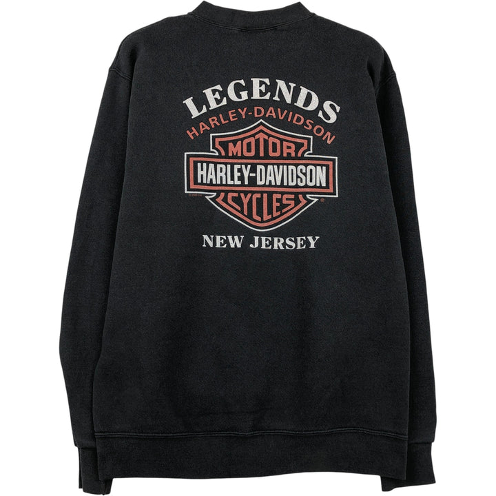 2000'S Harley-Davidson Advertising Sweatshirt, Men's Size Small unclear black type Vintage Second Hand