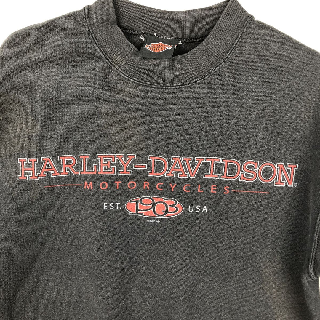 2000'S Harley-Davidson Advertising Sweatshirt, Men's Size Small unclear black type Vintage Second Hand