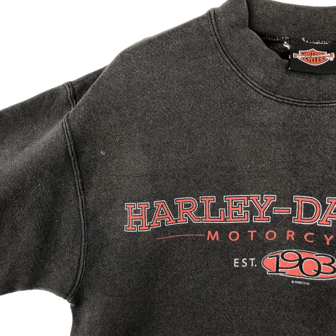 2000'S Harley-Davidson Advertising Sweatshirt, Men's Size Small unclear black type Vintage Second Hand