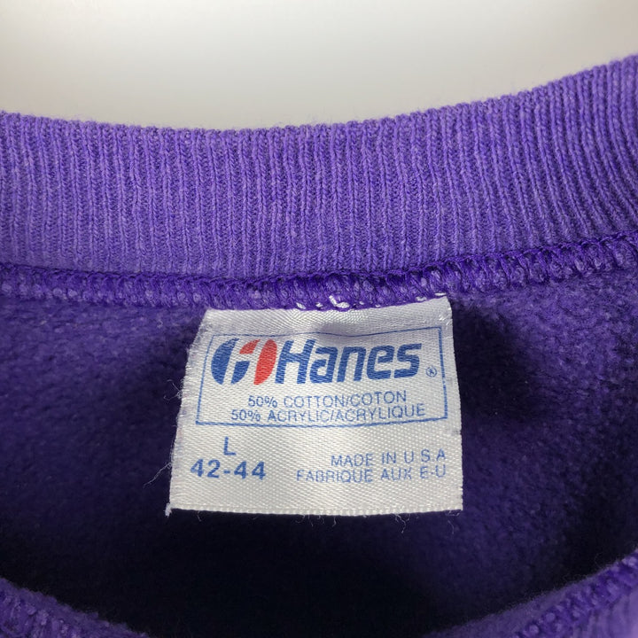 1980'S Hanes Blue Tag Hard Rock Cafe Advertising Sweatshirt, Made in USA, Men's Size L cotton purple type Vintage Second Hand