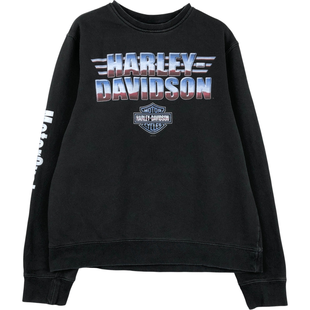 Harley-Davidson Advertising Sweatshirt, Men's Size Medium cotton black type Vintage Second Hand